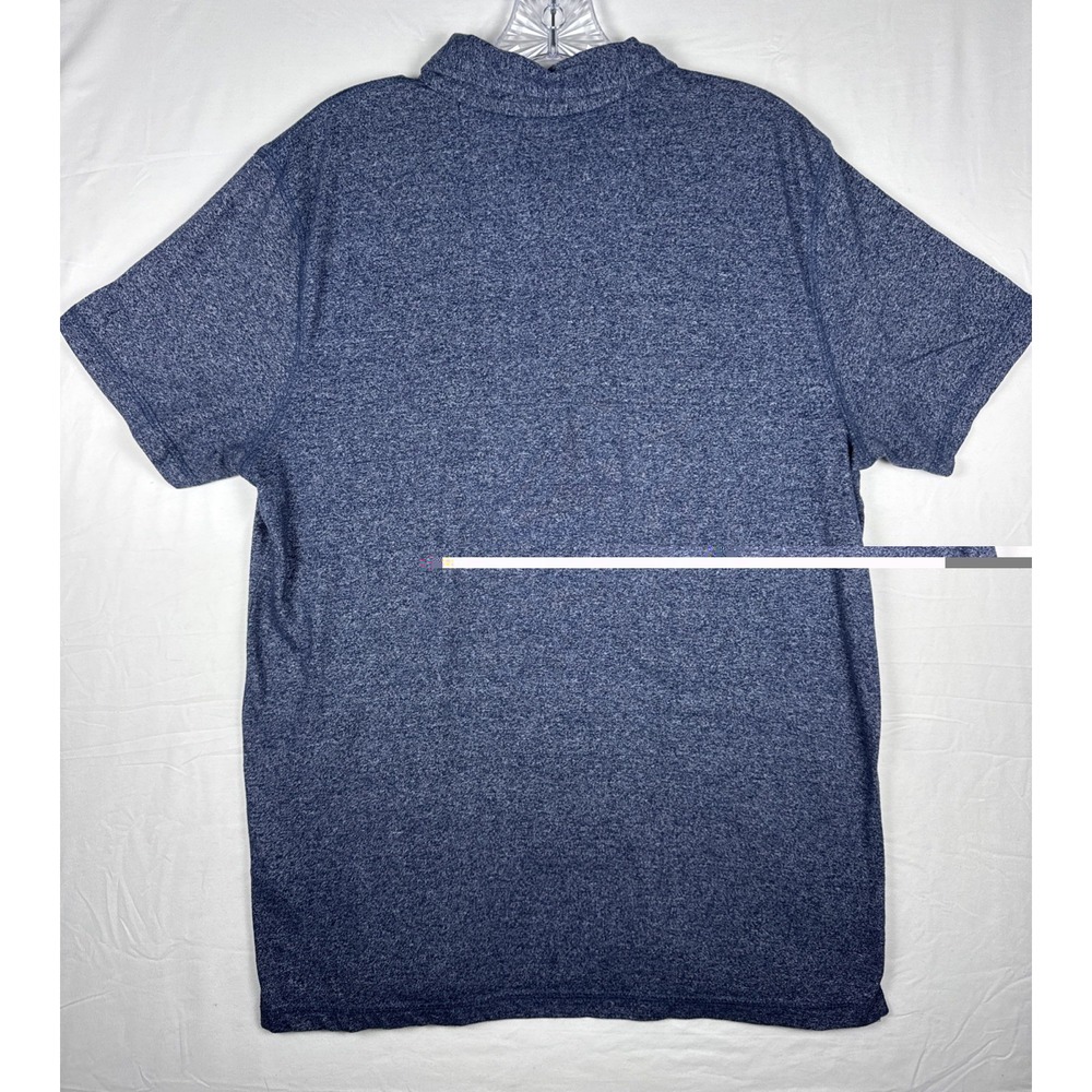 Rugby University Polo Shirt Mens Large Blue Heather Short Sleeve Casual - Picture 2 of 5